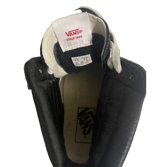 Vans SK8-HI High Top Skate Shoes Mens Size 7 Women's 8.5 Black White Casual - Picture 9 of 16